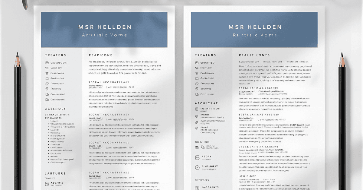 Two clean resume templates with a subtle accent color